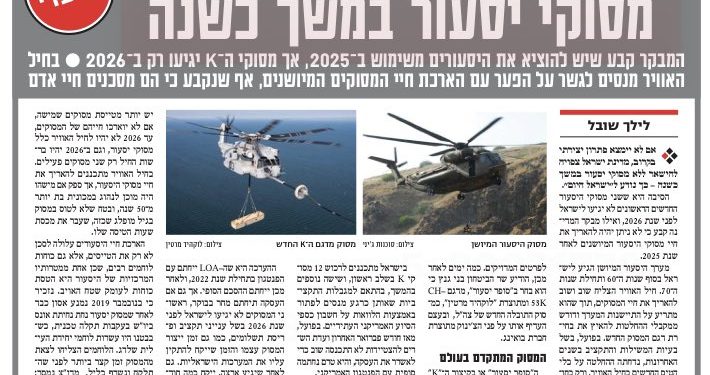 Israël pourrait se retrouver sans hélicoptères