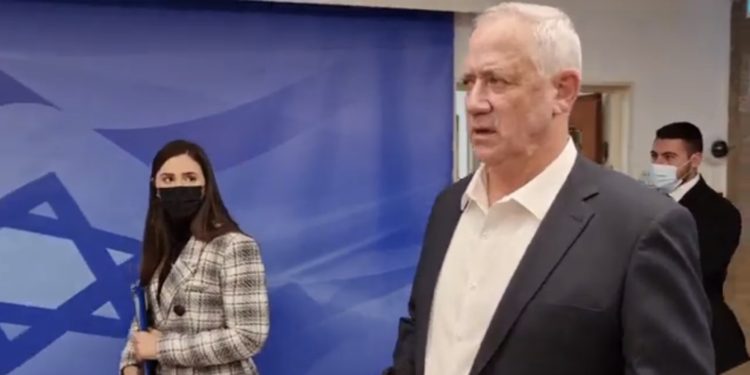 Réaction de Ganz à l’attaque terroriste de Jerusalem ce dimanche matin