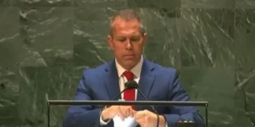 Erdan déchire le rapport anti-israélien à la tribune de l’Assemblée générale de l’ONU