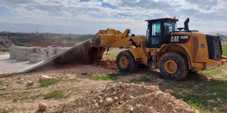 Construction illégale sur un site archéologique dans la région de Jéricho