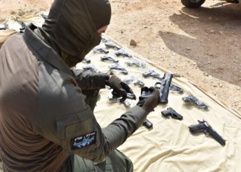 Les FDI et la police saisissent des dizaines d&rsquo;armes à feu à des trafiquants de drogue près de la mer Morte