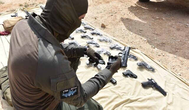 Les FDI et la police saisissent des dizaines d’armes à feu à des trafiquants de drogue près de la mer Morte