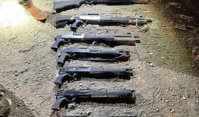 Les forces de sécurité saisissent 8 fusils et arrêtent 5 contrebandiers arabes à la frontière jordanienne