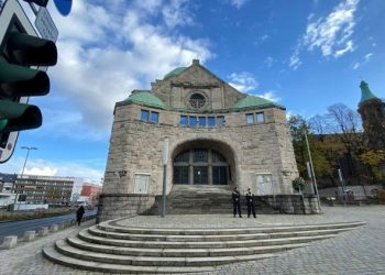Impacts de balle à la synagogue d&rsquo;Essen, en Allemagne