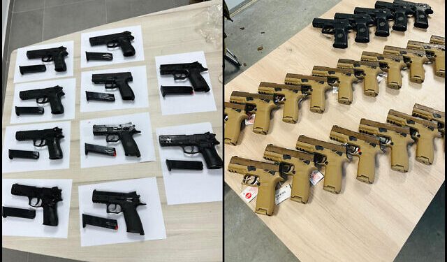 Les forces de sécurité saisissent 32 pistolets à des contrebandiers à la frontière jordanienne