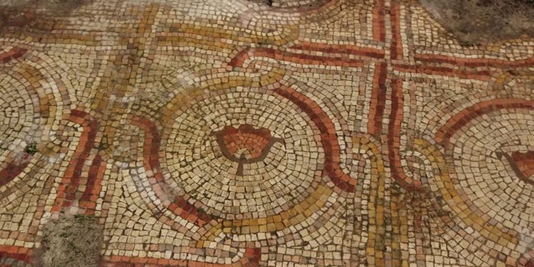 Un ancien sol en mosaïque orné de motifs floraux colorés a été redécouvert après 40 ans