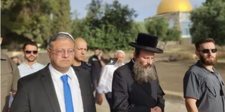Itamar Ben Gvir s’est rendu ce dimanche sur le Mont du Temple : « Nous sommes les propriétaires de toute la terre d’Israël »