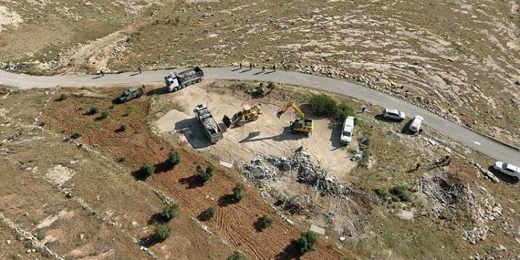 L’administration civile a démoli une école arabe construite illégalement dans la Judée réservée à Israël dans les Accords d’Oslo