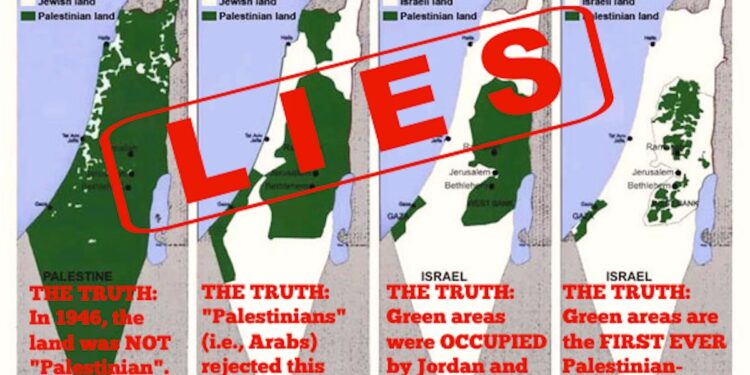 La « célèbre » carte montrant le vol de la Palestine est une tromperie antisémite, voici la vraie