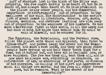 Ce que Mark Twain dit du peuple juif