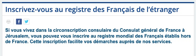 Qui peut s'inscrire au Consulat général de France à Jérusalem