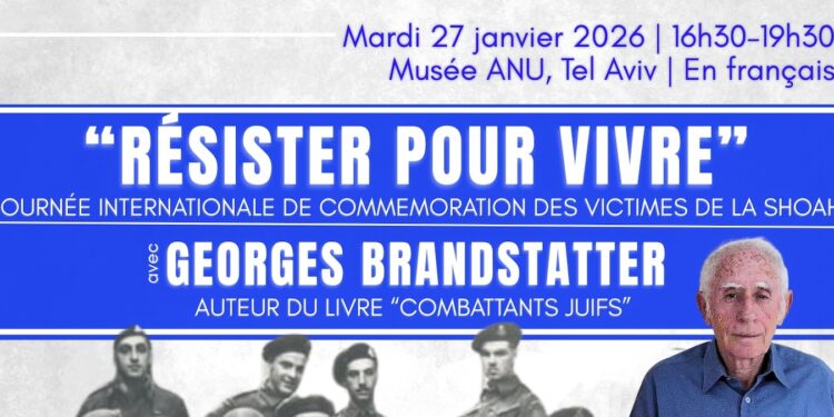 Conférence-débat le 27 janvier : comprendre la Résistance juive, avec Georges Brandstatter