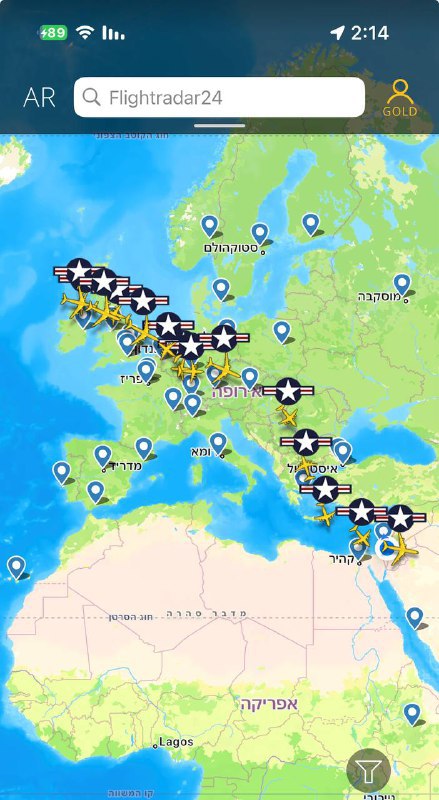 דין פישרתנועת מטוסים אמריקניים מאירופה למזרח התיכון: כ-15 מתדלקים נוספים בדרכם@N12chat...