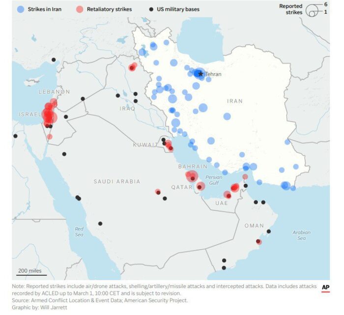 תומר אלמגורמפת התקיפות במזרח התיכון מאז תחילת המלחמה@N12chat...