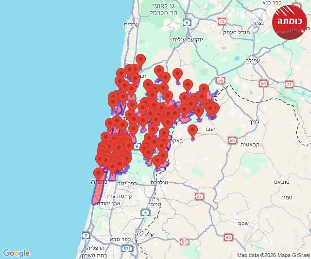 אור רבידאזעקות בעשרות יישובים מהכרמל ועד צפון השרון@N12chat...